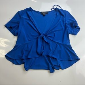 Perceptions women’s blue short sleeve shirt S m123-16
